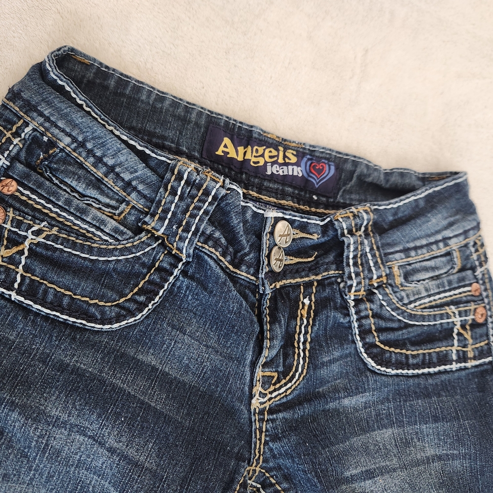 Angels Jeans Women's Dark Blue High Rise Denim